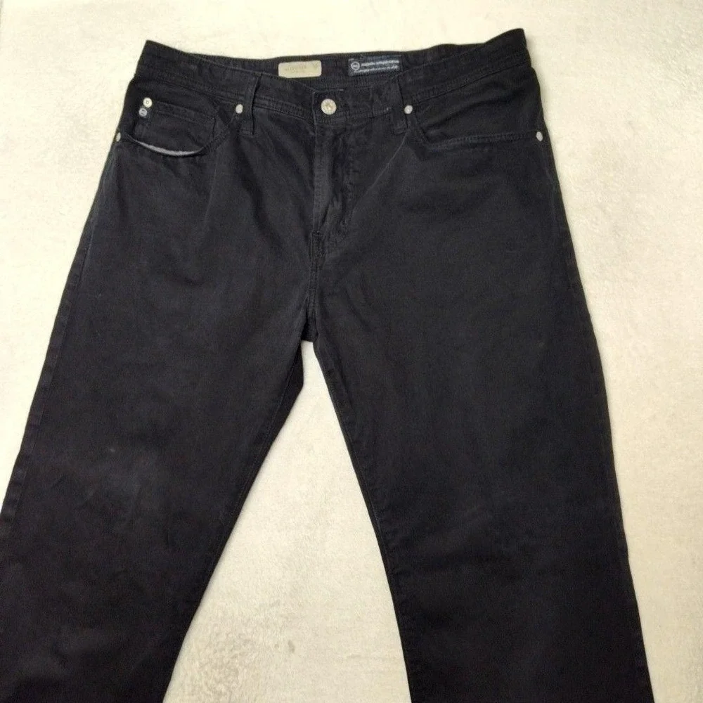 AG Adriano Goldschmied Jeans Mens 36x32 Black Protege Straight Leg Denim USA